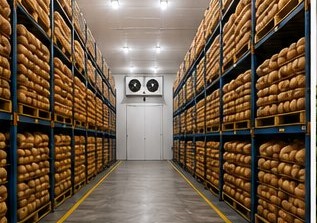 Irish potatoes in cold storage